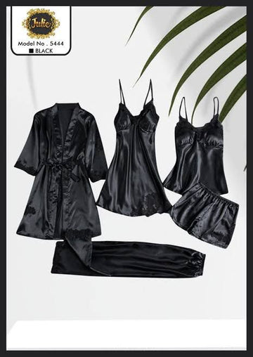 Premium Silk Nighty Set – Free Size (1 Piece)
