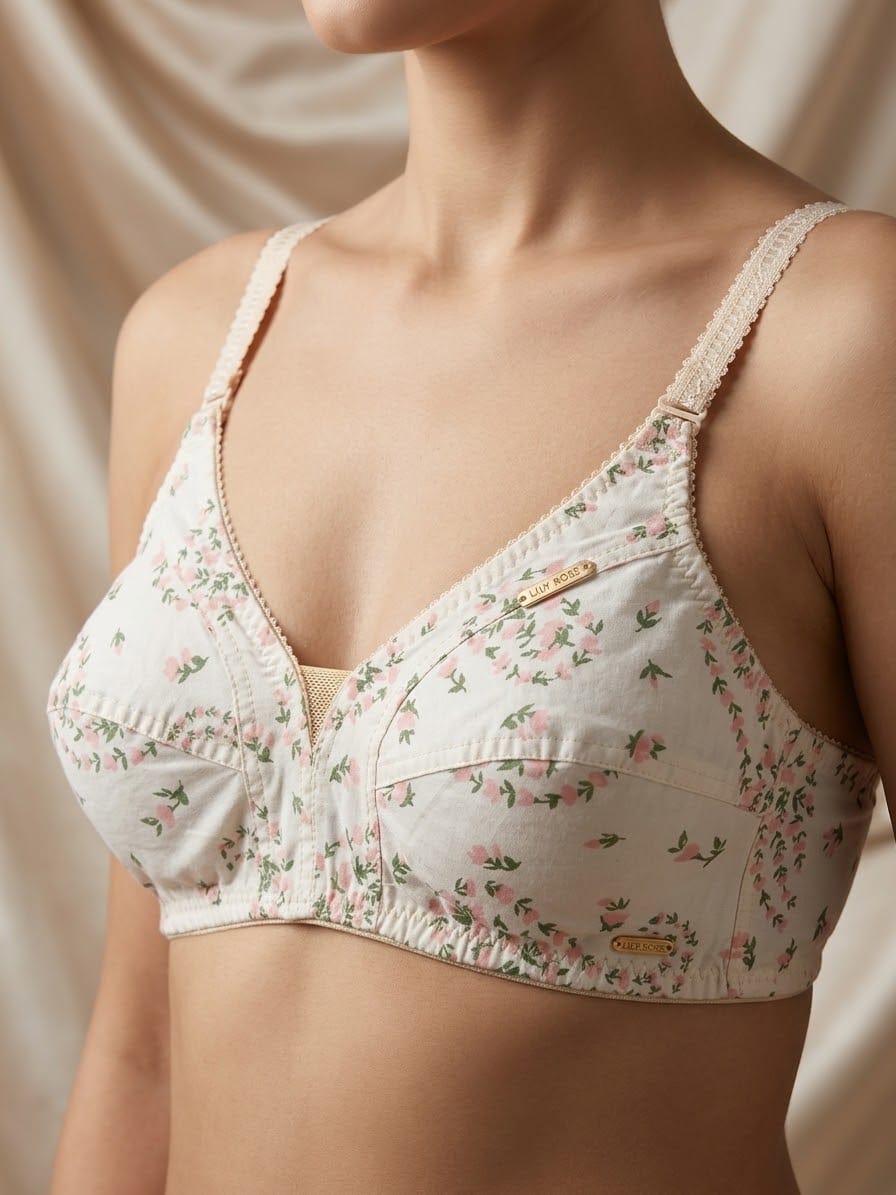 Non-Padded Cotton Bra – Breathable Printed Design (Pack of 5)